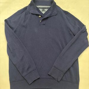 Tommy Hilfiger Men’s Navy Blue Sweater | Classic Preppy Knit | Size Large